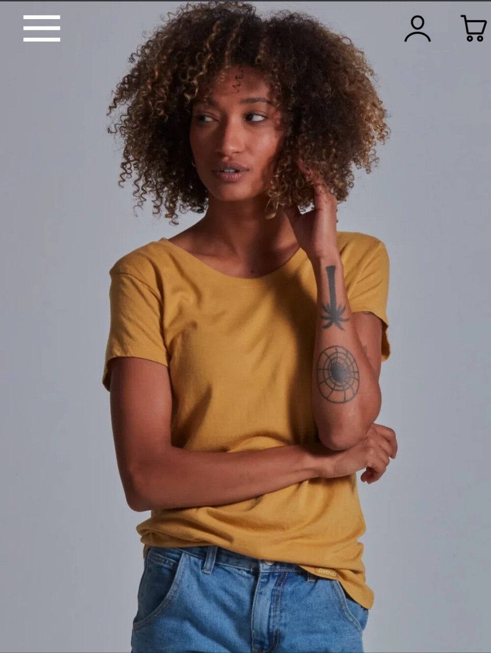 Onno Bamboo Tee- In A Mustard Yellow